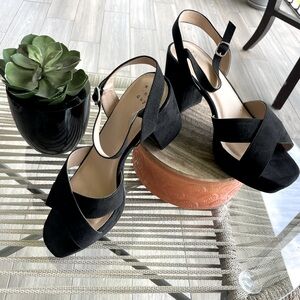 Black block heels size 9 NWT